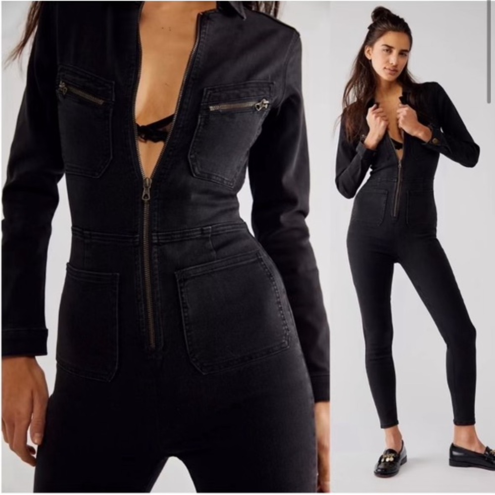 Free People Black Jumpsuit